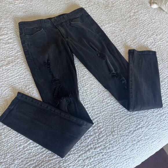 Joe's Jeans Boyfriend Slim Distressed Black Zandra Jeans - Picture 3 of 4